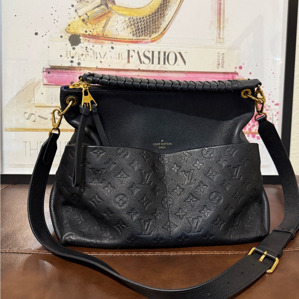 Lovely Sought After Louis Vuitton Maida Empreinte black hobo bag